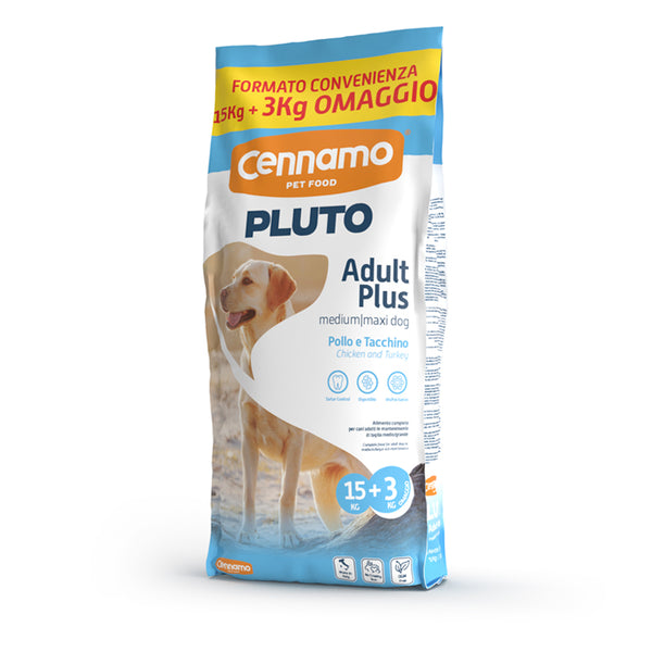 Adult Plus Medium & Maxi Pollo e Tacchino 18kg (15Kg+3Kg OMAGGIO)